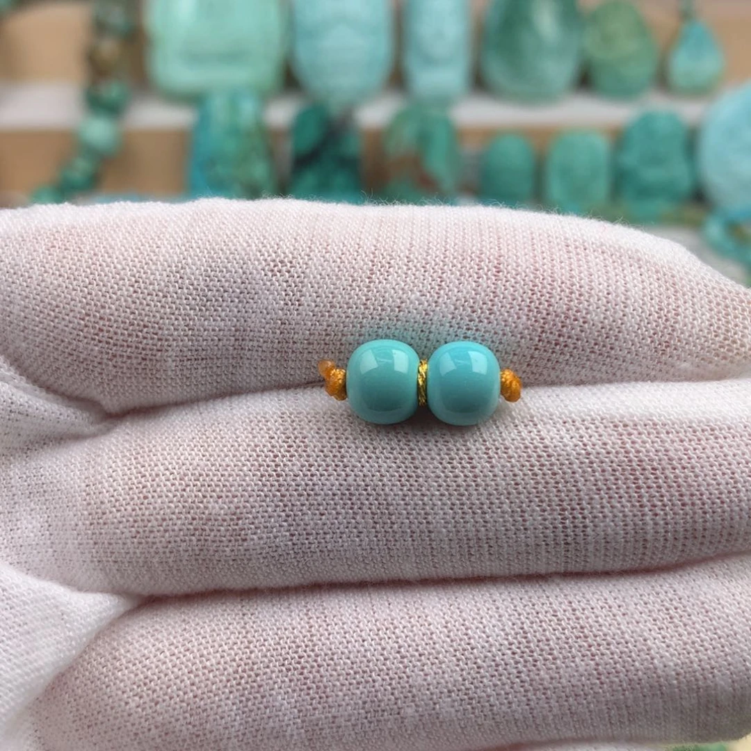 未镶嵌绿松石珠宝奇石7.1mm