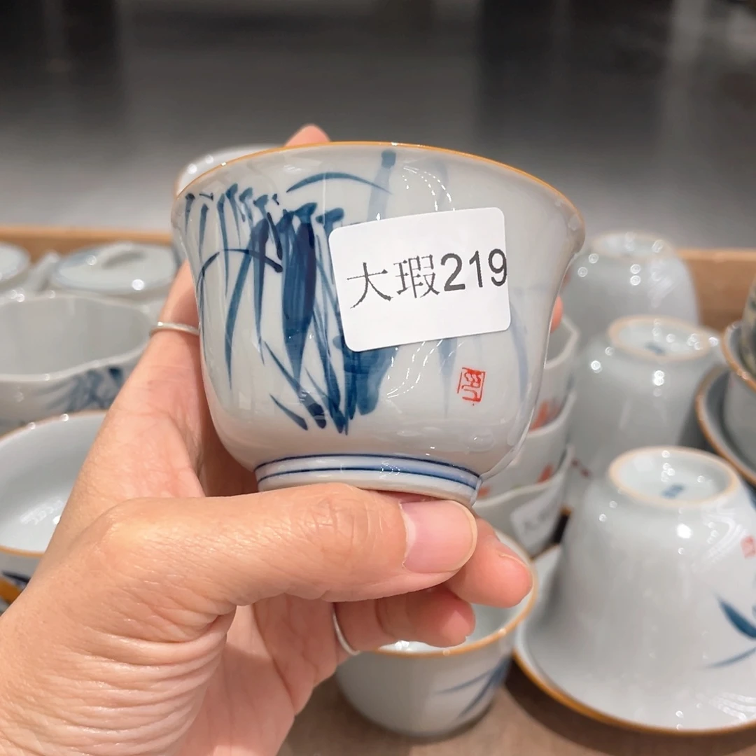 釉下彩纯手绘微瑕咯