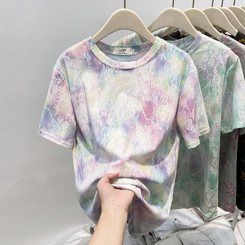 大码女装短袖T恤女夏季新款宽松显瘦高级感休闲百搭洋气半袖上衣