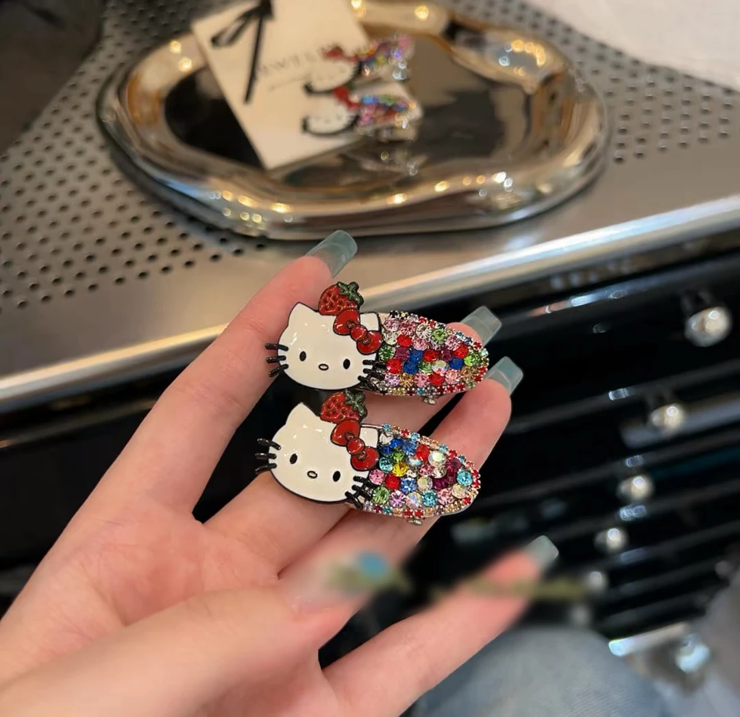 韩国彩钻KT发夹（一对）