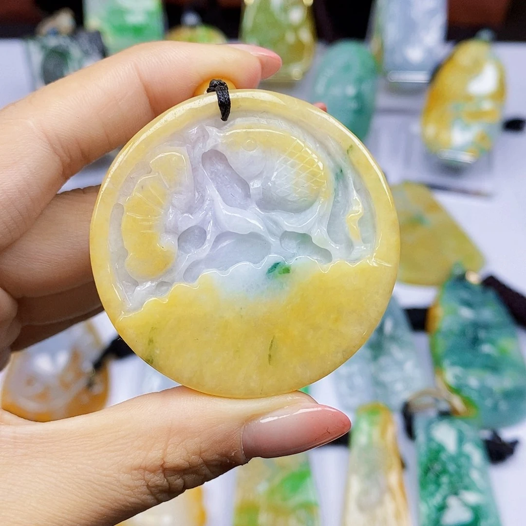 颈饰未镶嵌翡翠天然翡翠A货