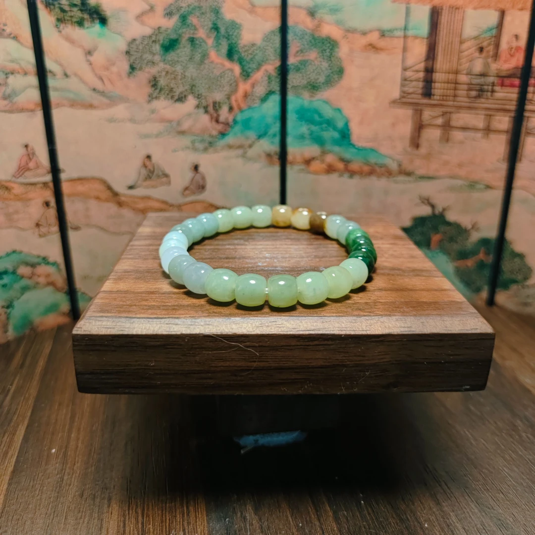 J和田玉多宝桶珠手串（卡8）1900