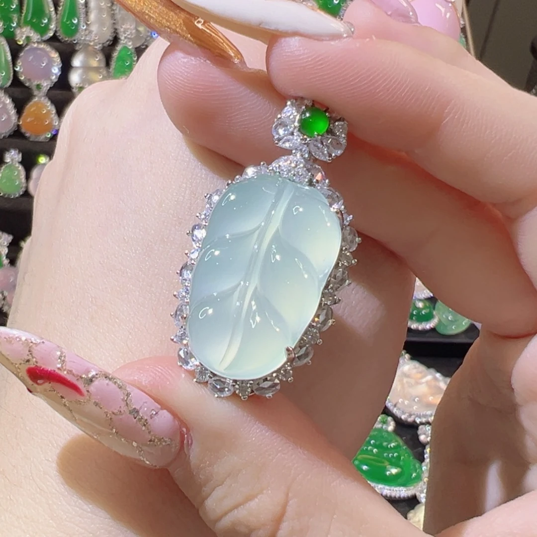 玛瑙/玉髓颈饰银S925镶嵌