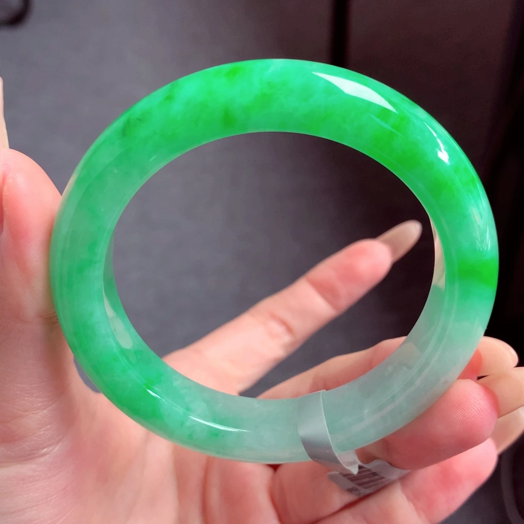 宫***岚翡翠未镶嵌手镯翡翠