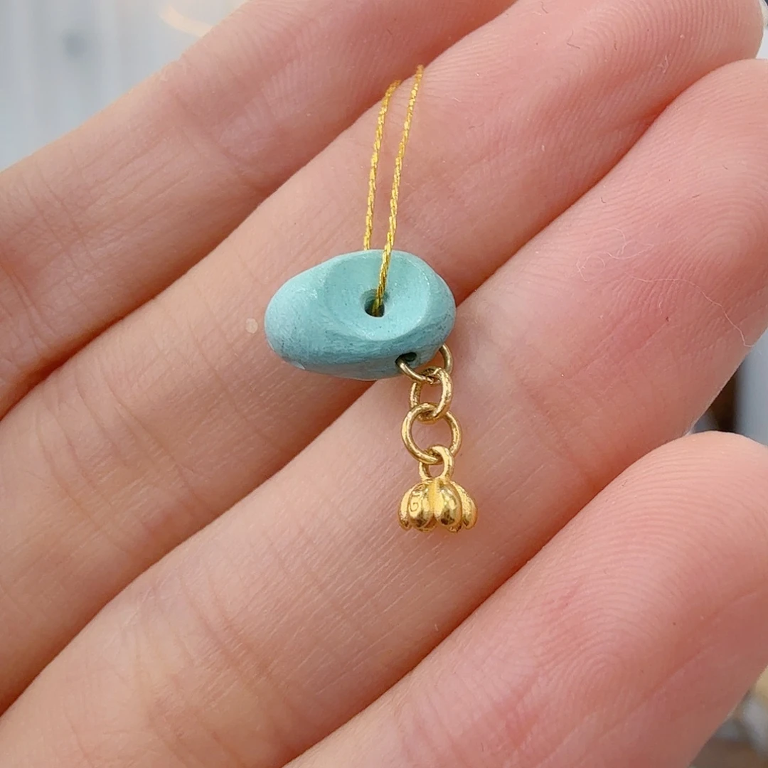 绿松石18K金镶嵌珠宝奇石