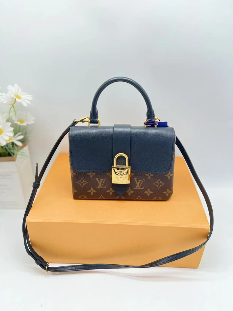 99新 LouisVuitton/路易威登 98新/锁头包/黑锁头BB（妞妞）