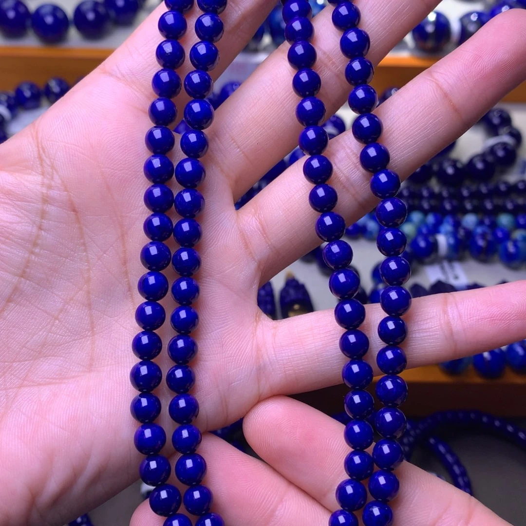 青金石未镶嵌手串6mm