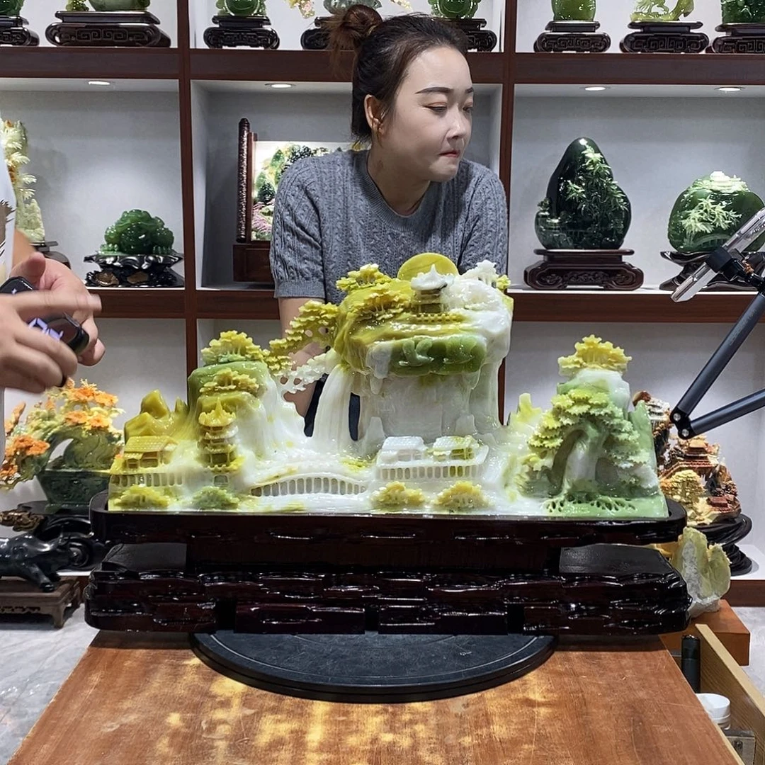 *****玉山水摆件 玄关摆件