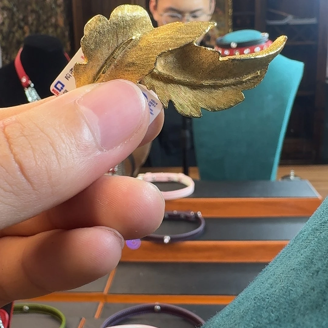 铜中古饰品铜合金打标胸针