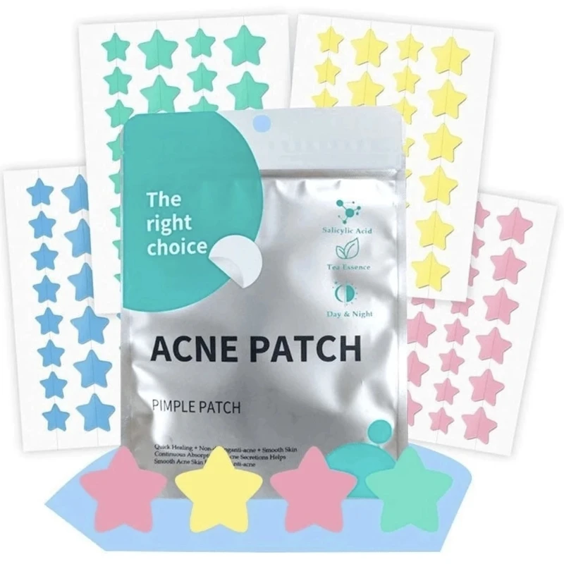 日本こうしつ星星痘痘贴隐形可爱去痘痘痘贴修复痘印吸脓防水贴