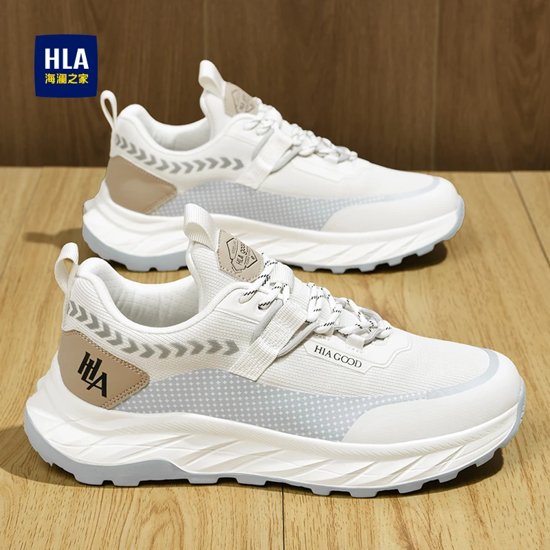 HLA/海澜之家男鞋夏季透气潮流百搭休闲运动鞋男士轻便软底跑步鞋
