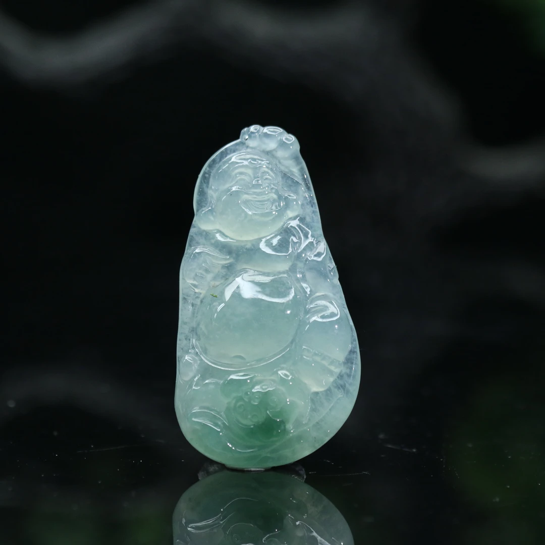30天然缅甸翡翠A货冰佛公吊坠/500295/上海嘉禾拍卖