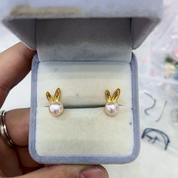 未镶嵌nn016 @@珍珠耳饰淡水珍珠