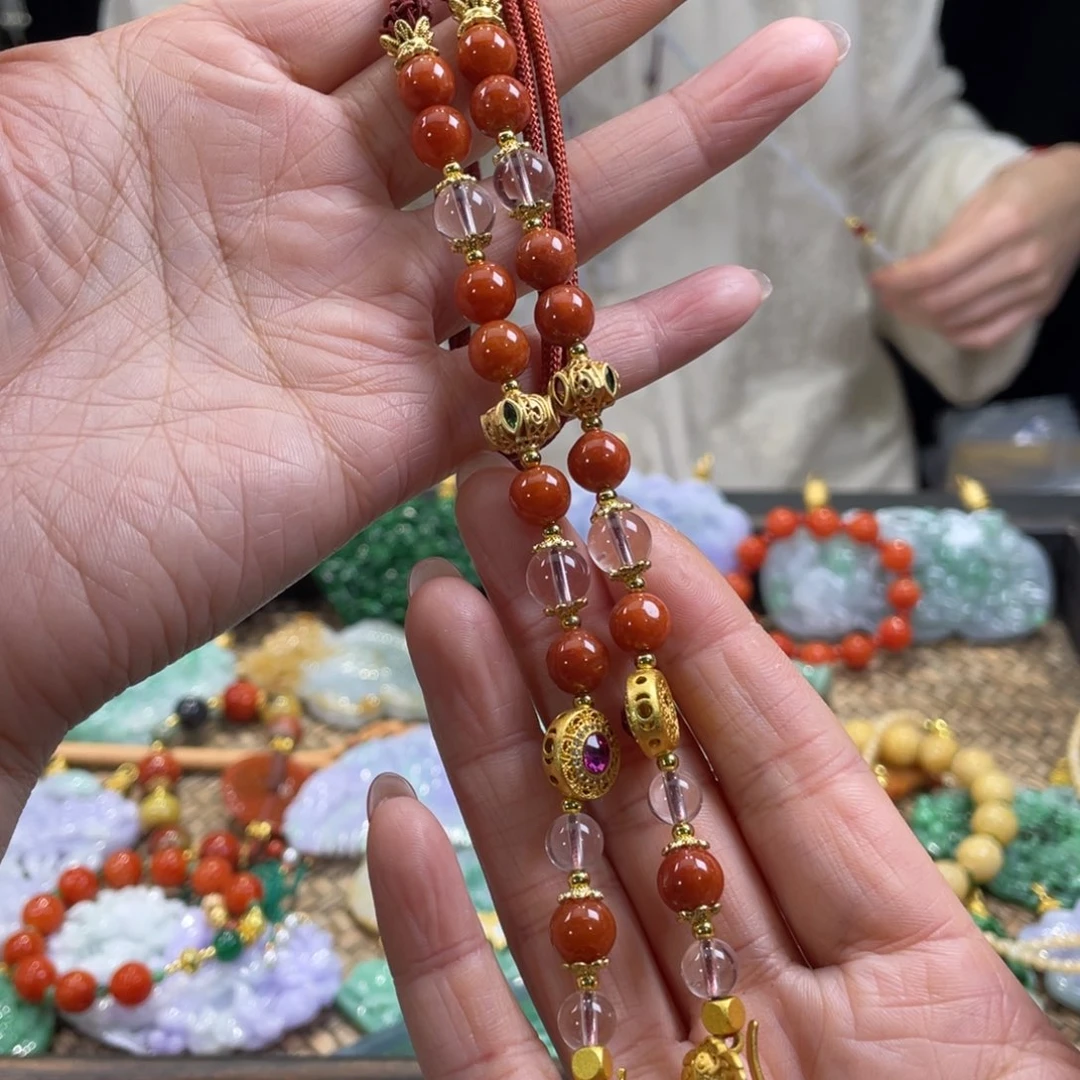 翡翠颈饰未镶嵌代编织