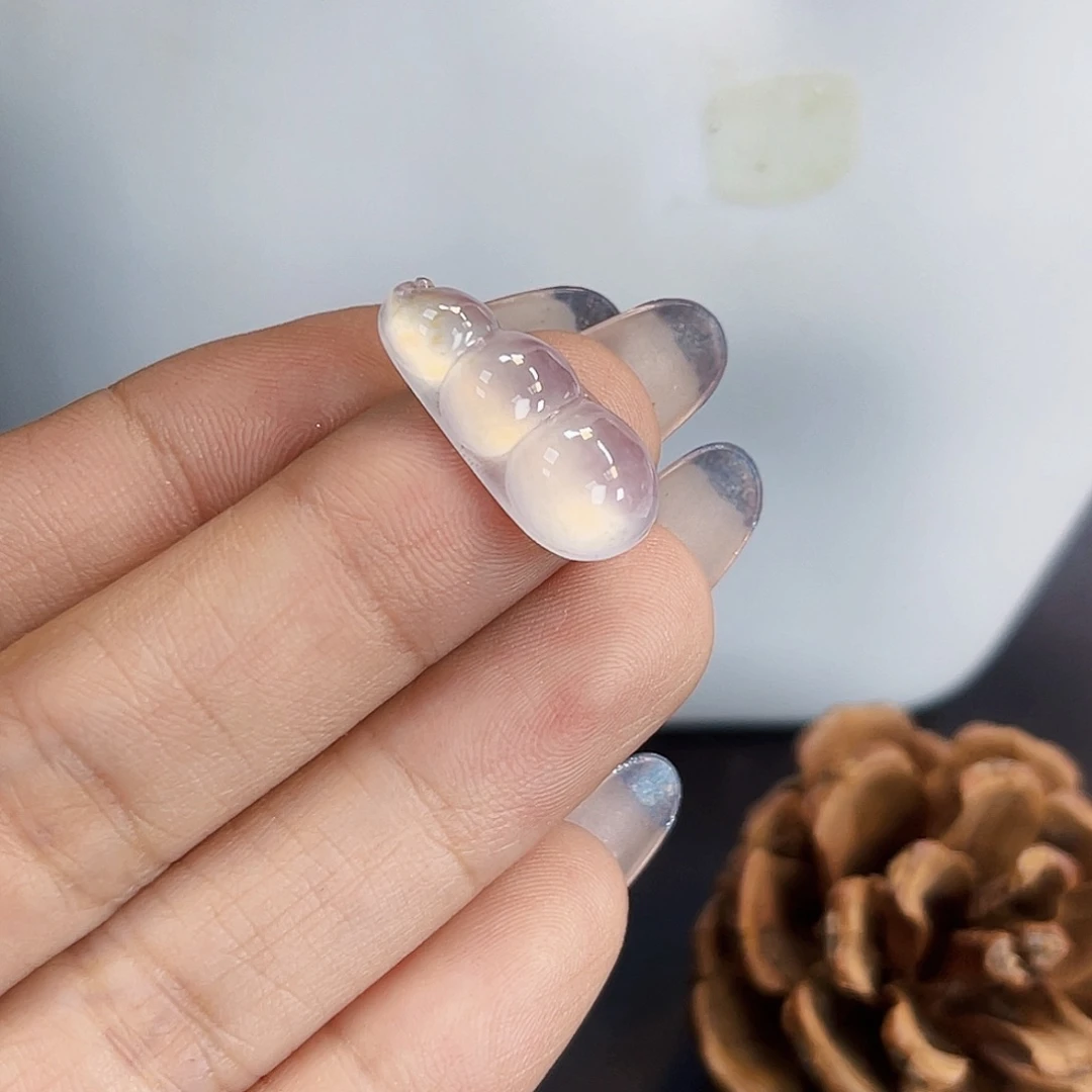 裸石翡翠SHZ0031老坑冰胶炸光福豆