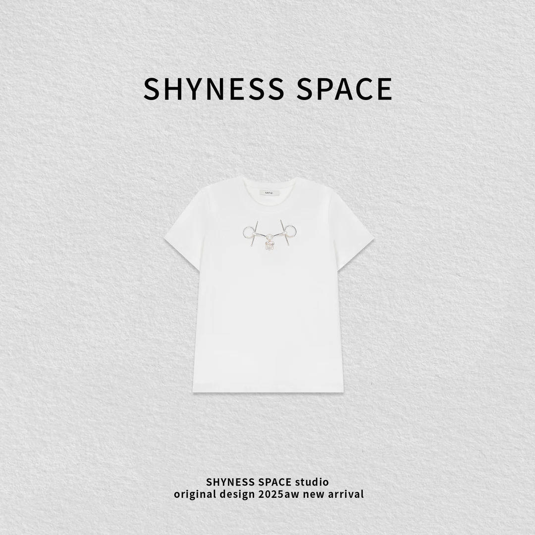 欧美风短袖印花像素印花T恤套装圆领高奢自发热HB377