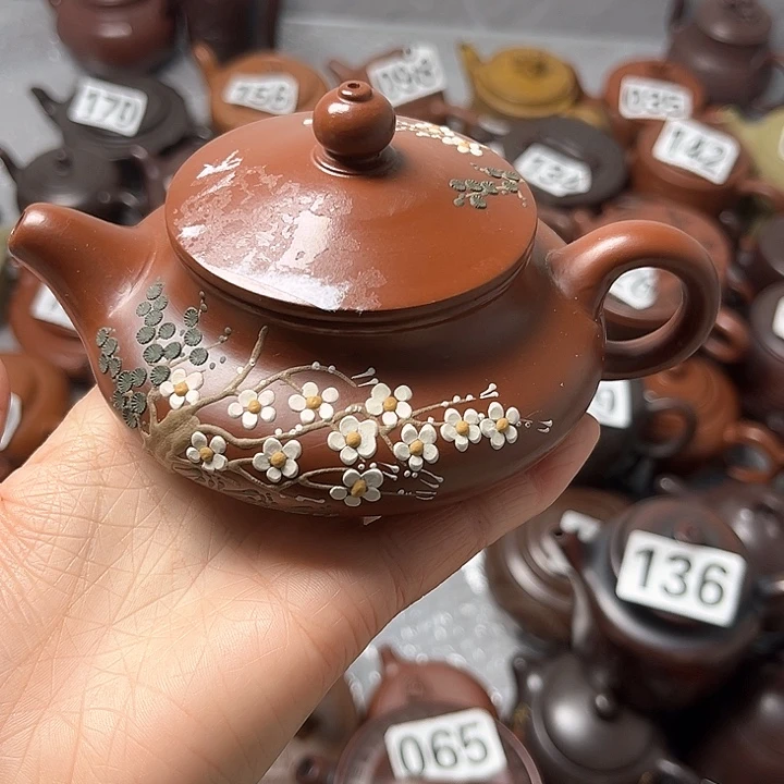 紫砂茶壶紫砂微瑕半手