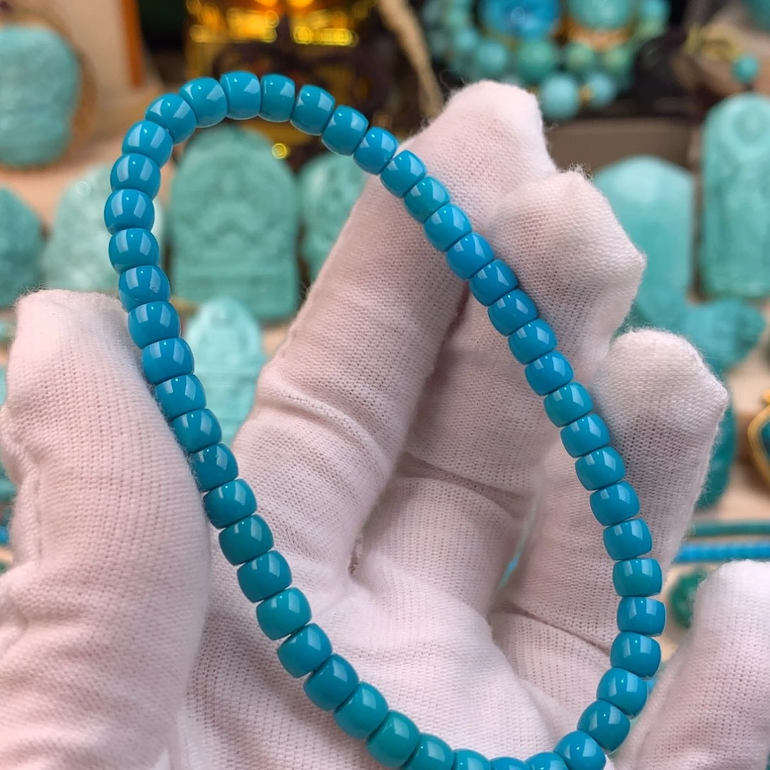 绿松石未镶嵌直切手串卡5