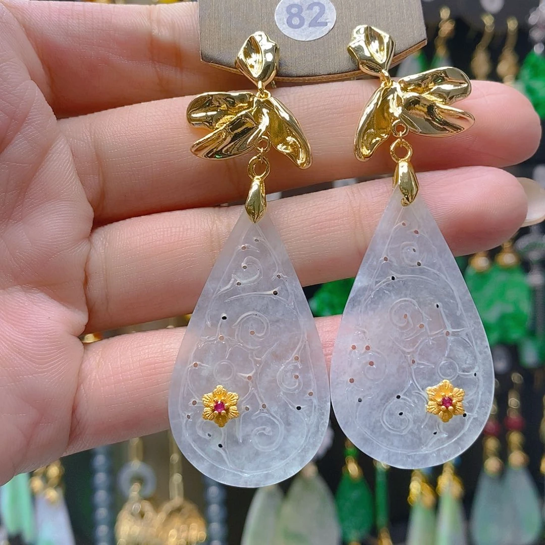 未镶嵌翡翠耳饰翡翠