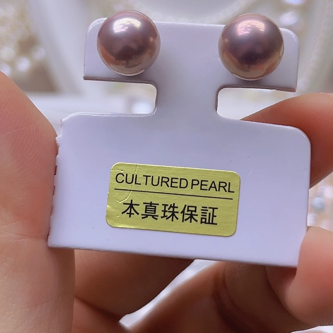 淡水珍珠银S925镶嵌吊坠或者耳钉