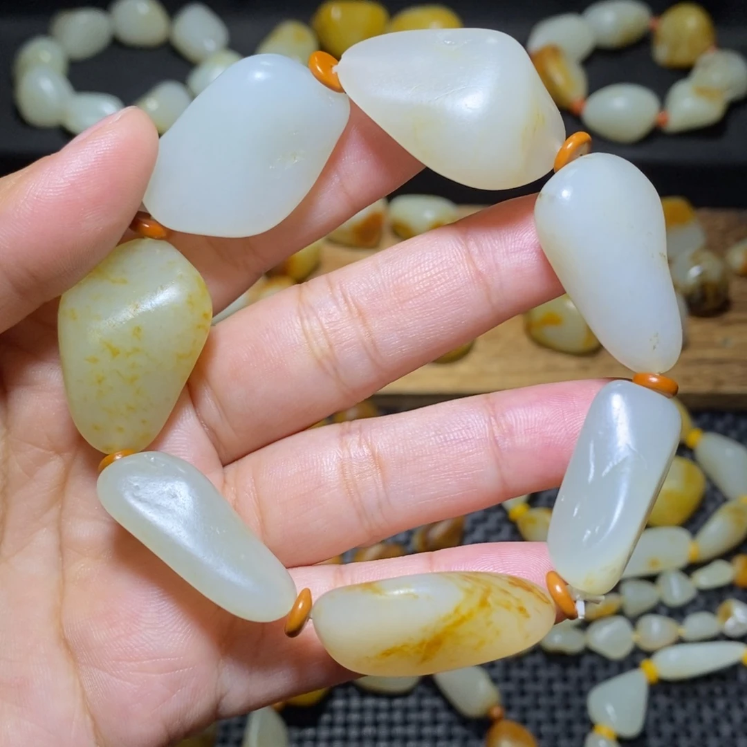 和田玉未镶嵌手链