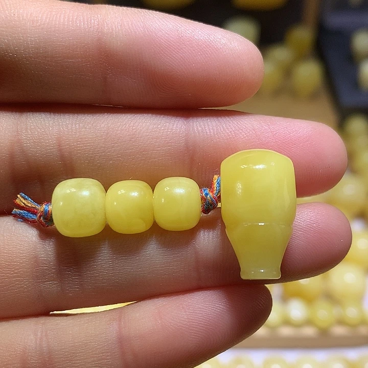 蜜蜡未镶嵌裸石天然原矿黄白花蜜蜡老型套装8.5-11