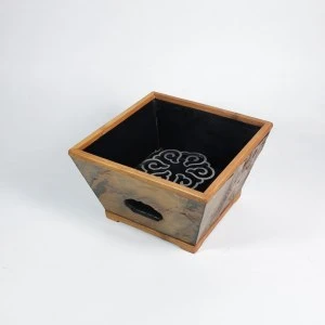 【纳兰专属】大漆岩石方斗温茶器上口22.5×下口16×高13（PY232）