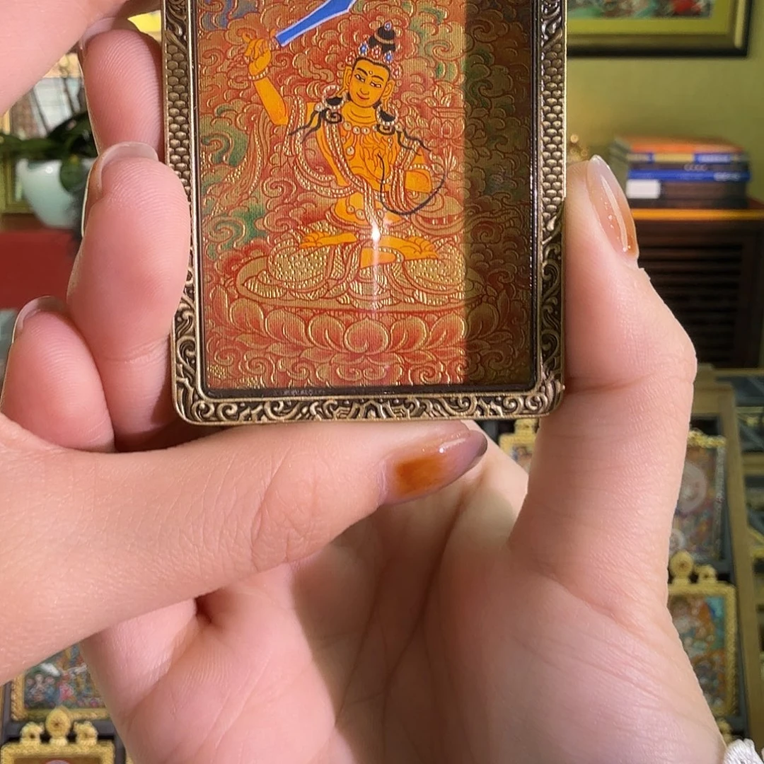 吊坠金堂文殊多杰纯手绘