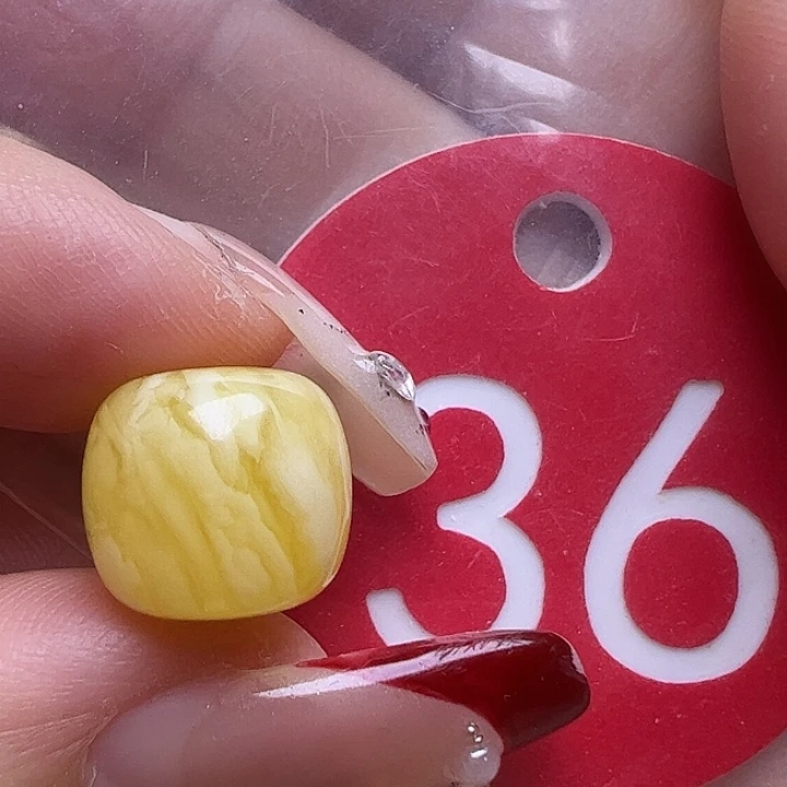 蜜蜡未镶嵌珠宝奇石11.3mm瓷白虎皮老型