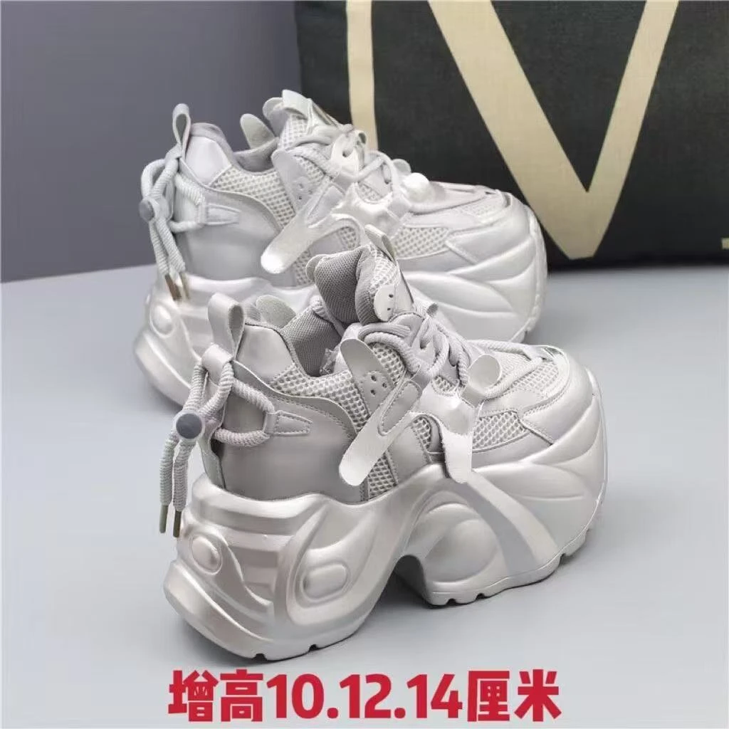 不支持退货（微瑕款直播间下单）春秋韩版百搭增高厚底休闲鞋