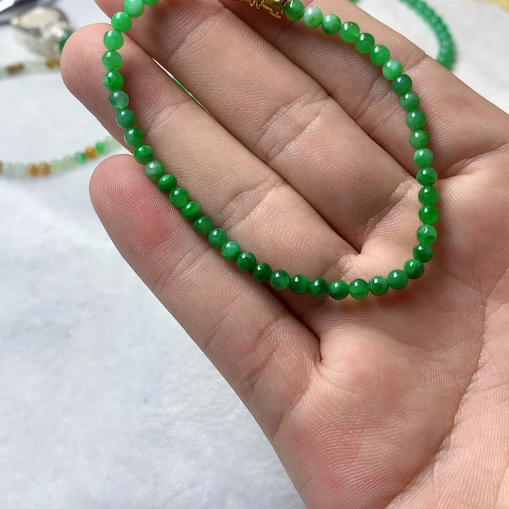 定制翡翠未镶嵌定制翡翠珠串