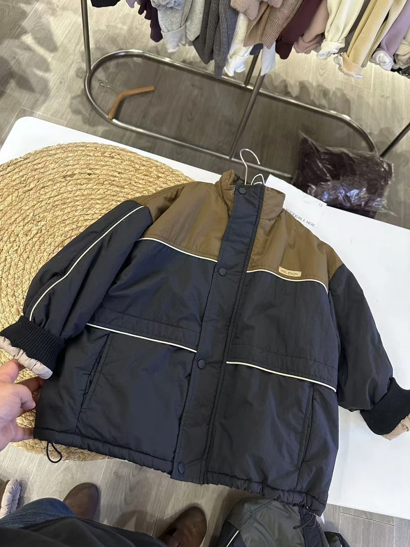 宽松型韩系棒球服加毛冬款D2306