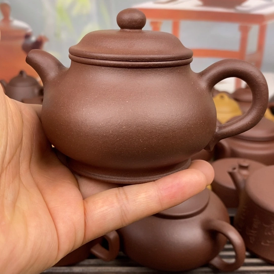 茶壶紫砂潘壶原矿深井紫泥200cc0添加