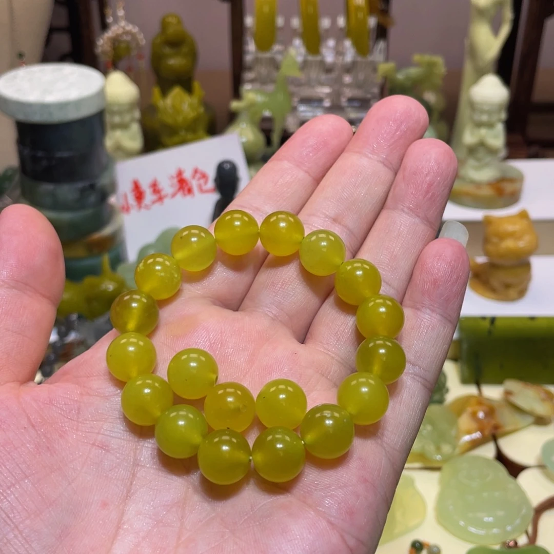 未镶嵌蛇纹石玉手链