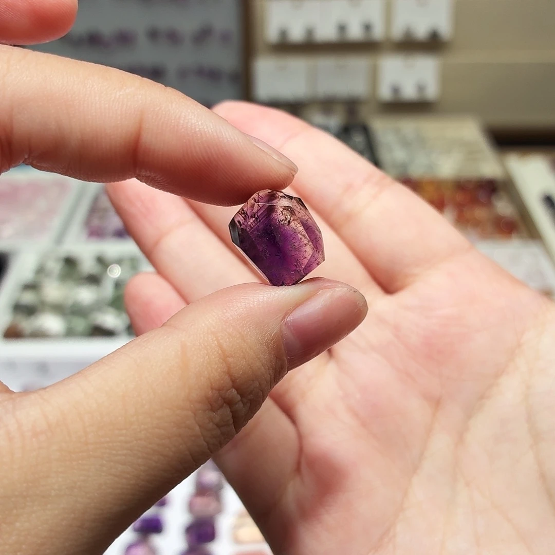 未镶嵌水晶吊坠(不含链)福利 紫超七 随形 打孔定制不退换