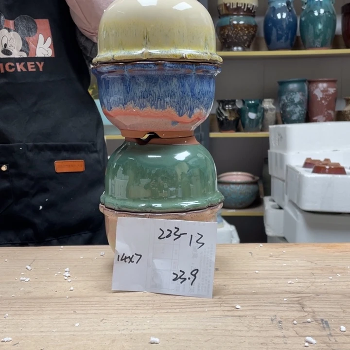 紫砂花盆多肉花盆微瑕13