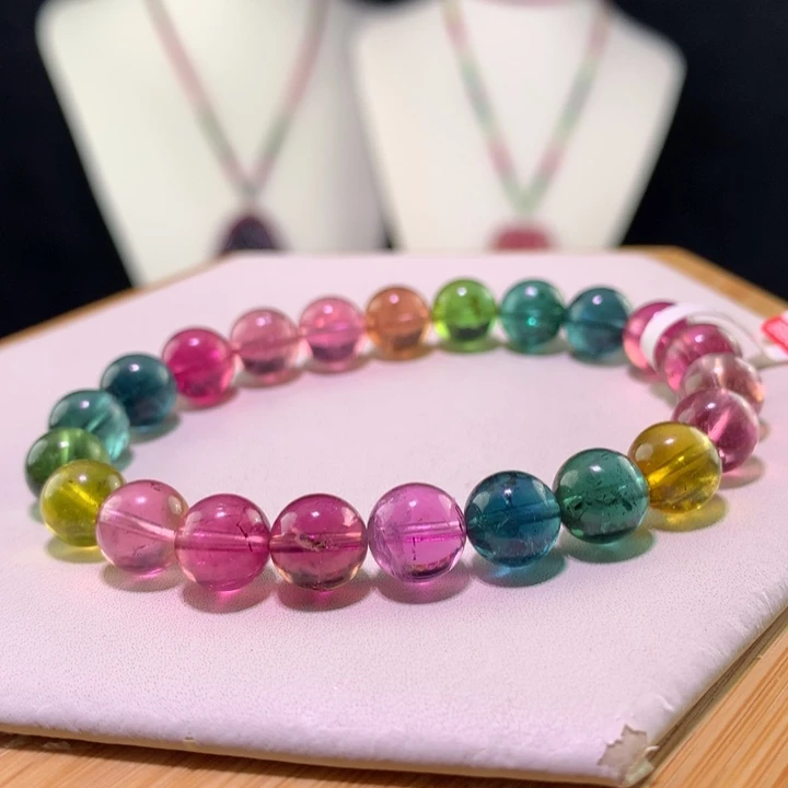 双色碧玺手链未镶嵌