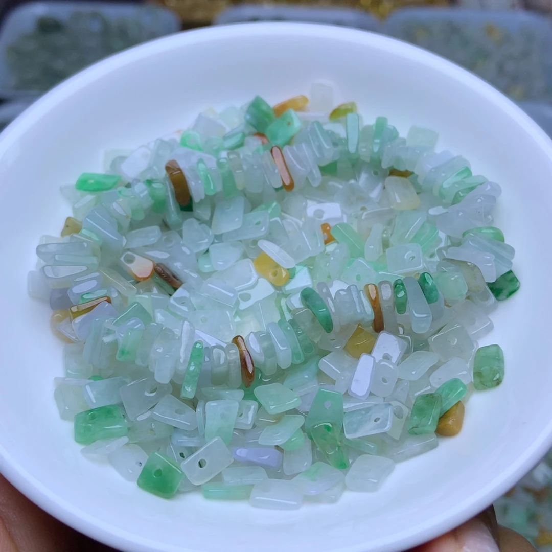 未镶嵌手链翡翠碎碎石50个