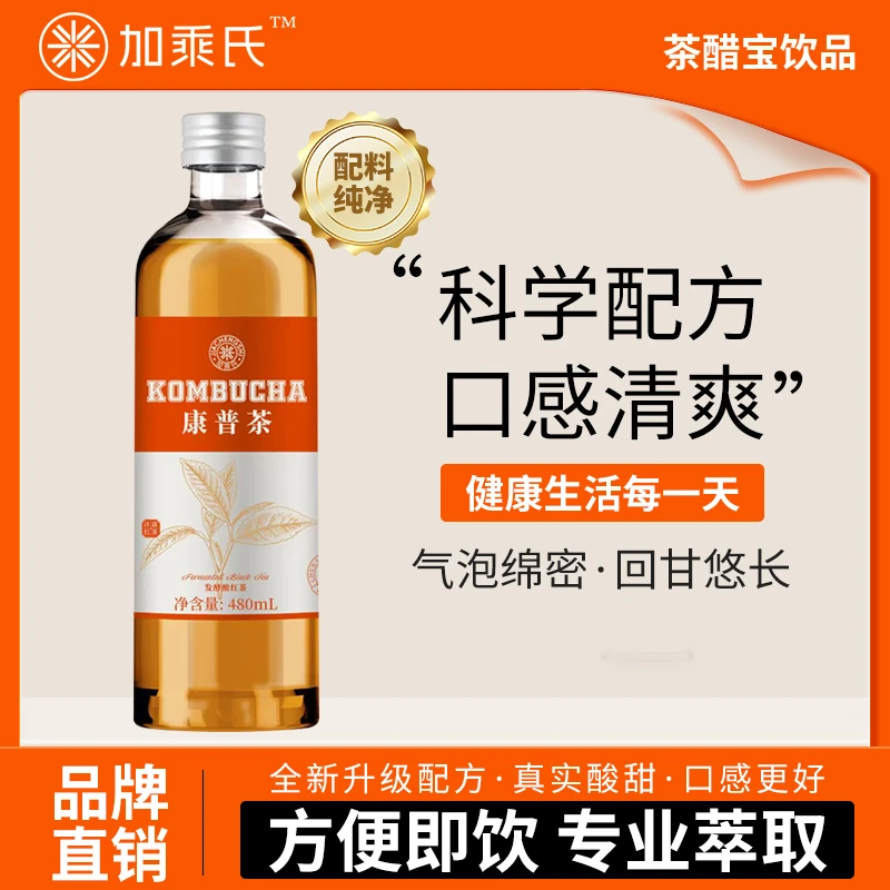 加乘氏康普酸红茶饮料480ml富含益生菌酸甜发酵酸红茶饮品