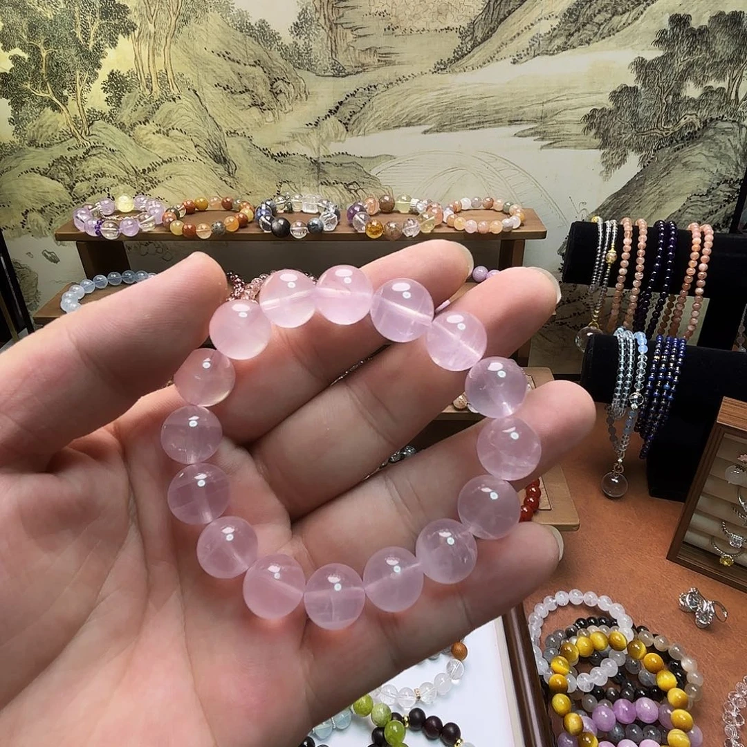 手链水晶未镶嵌天然水晶粉水晶