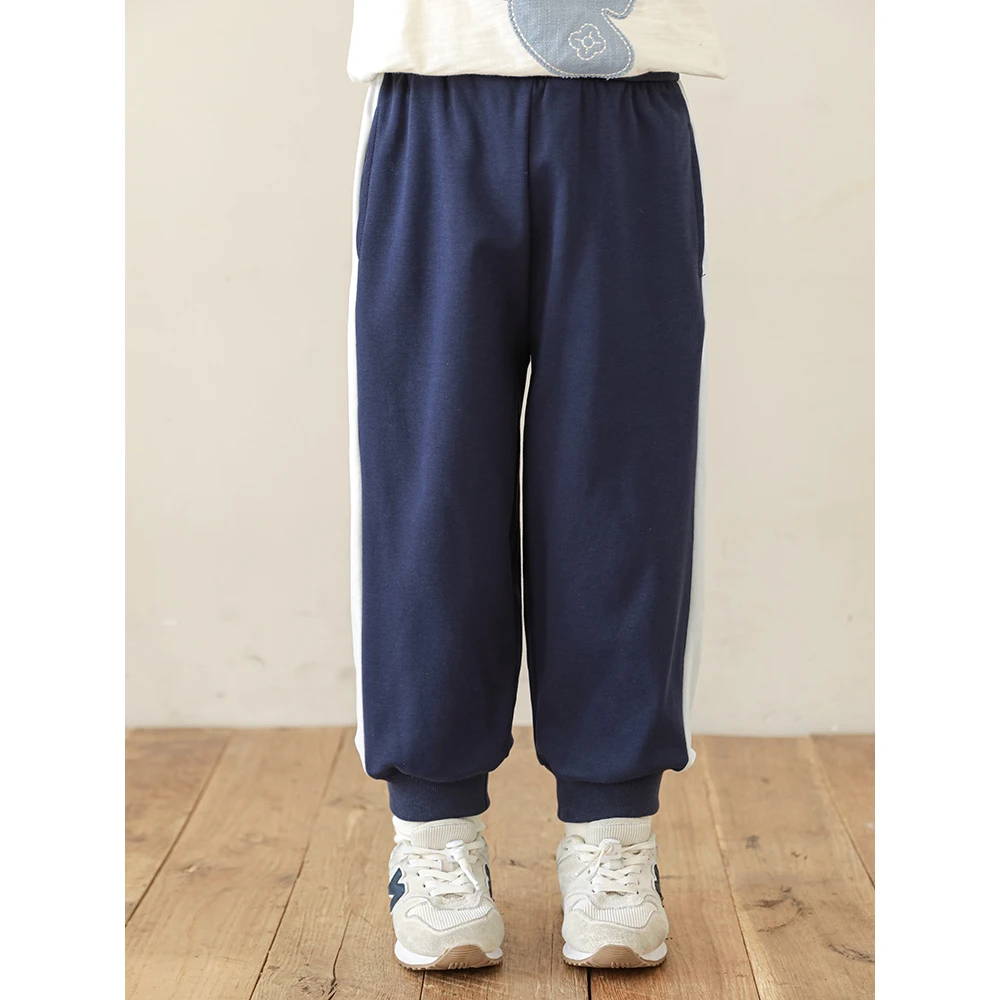 幼悠女童春装休闲裤洋气儿童运动针织长裤宝宝裤子品质童装C3173