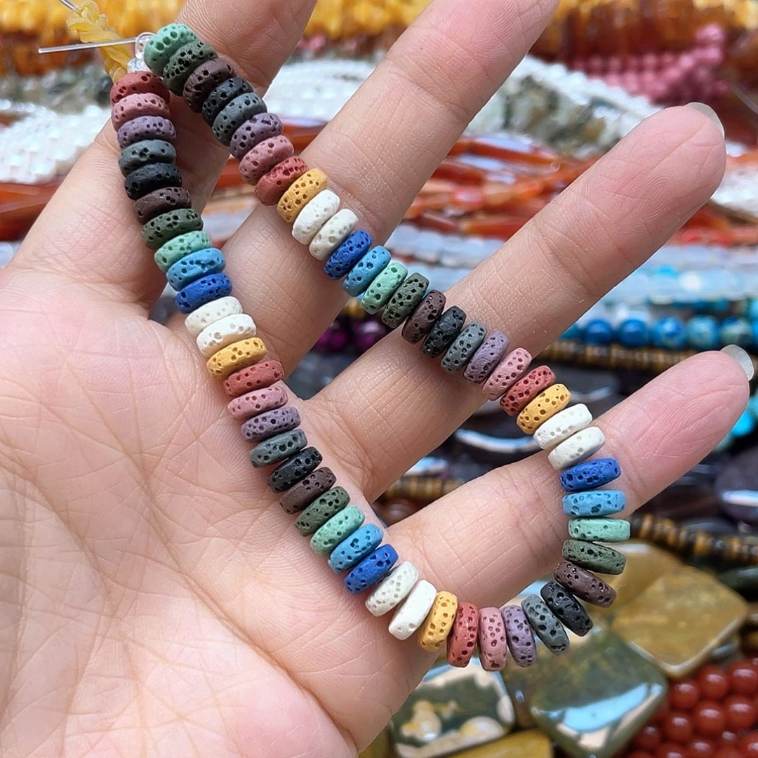 玛瑙/玉髓合金珠宝半成品彩虹火山石隔片卡8.5发半条