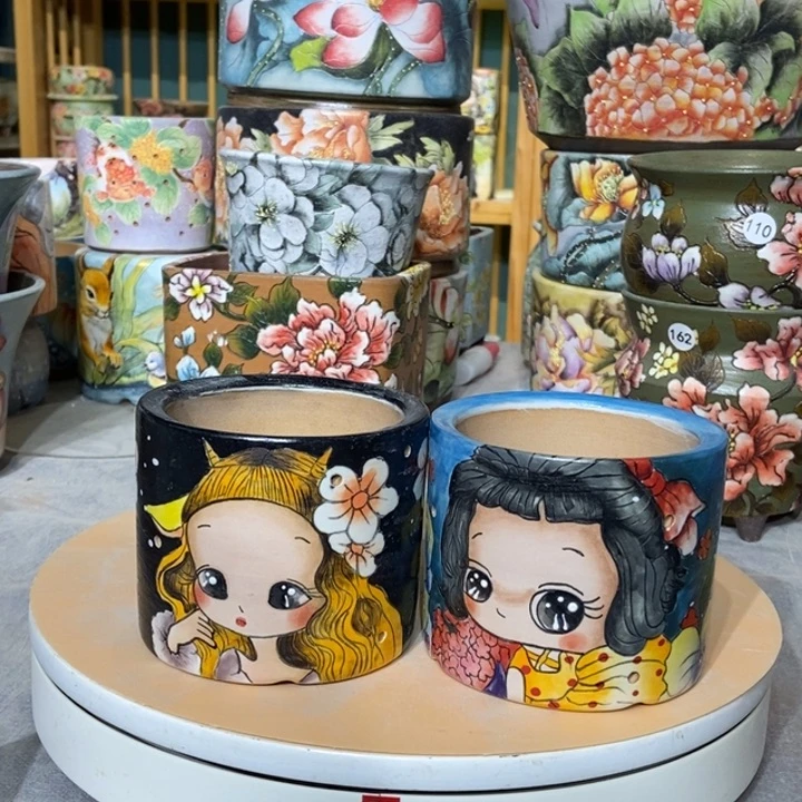 红陶景德镇艺术手绘作品