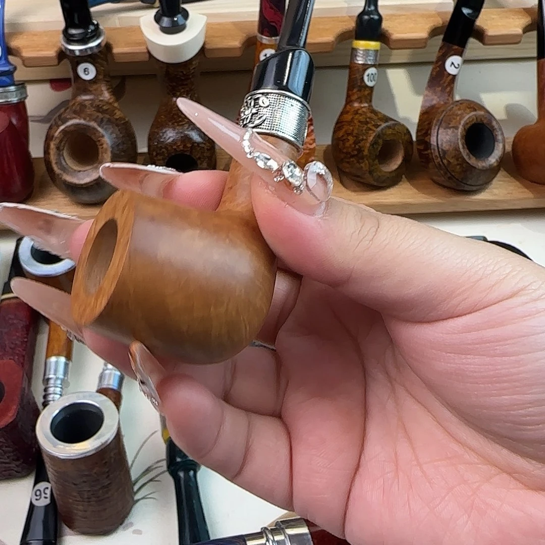 石楠木原木色直斗烟斗