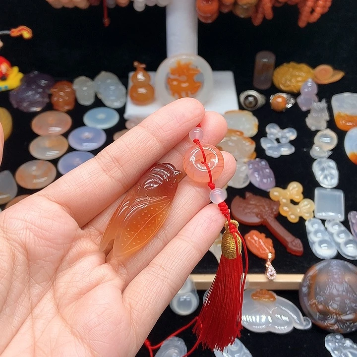 玛瑙/玉髓车挂未镶嵌芯*