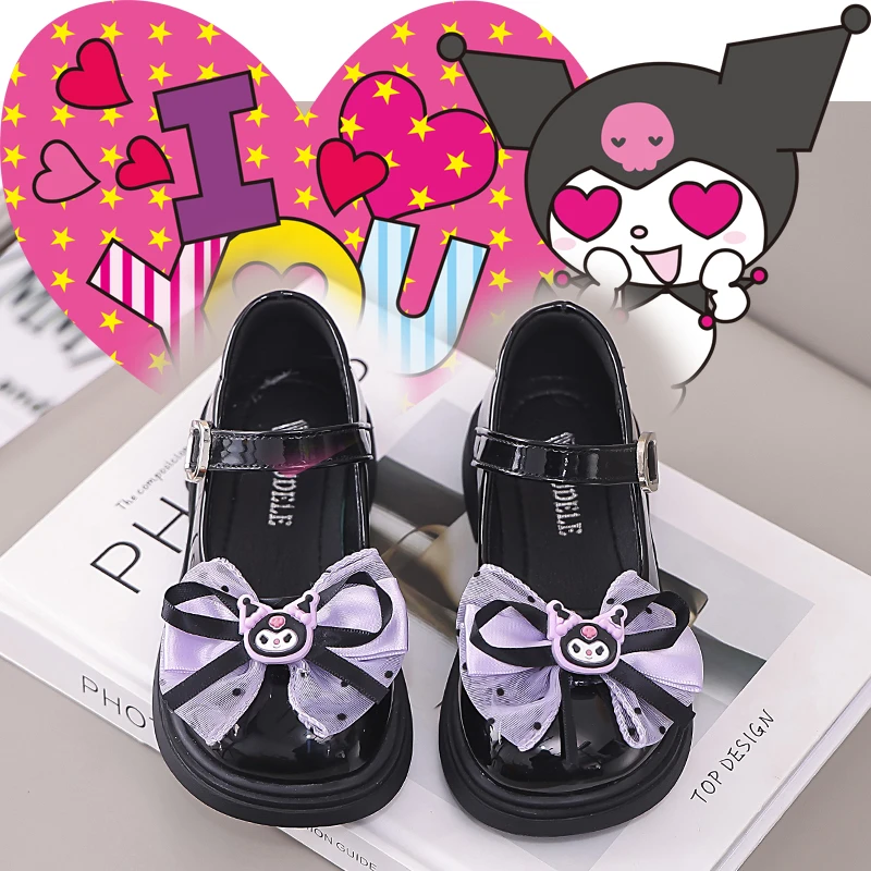 库洛米女童鞋子小皮鞋2025春秋新款公主鞋软底儿童小女孩浅口单鞋