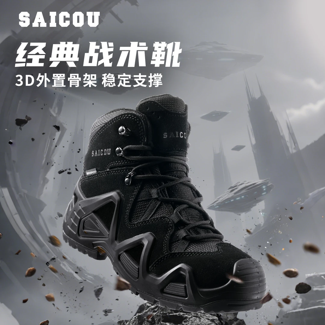 Saicou/赛固户外登山鞋[探险者]防滑耐磨防穿刺防水徒步鞋战术靴
