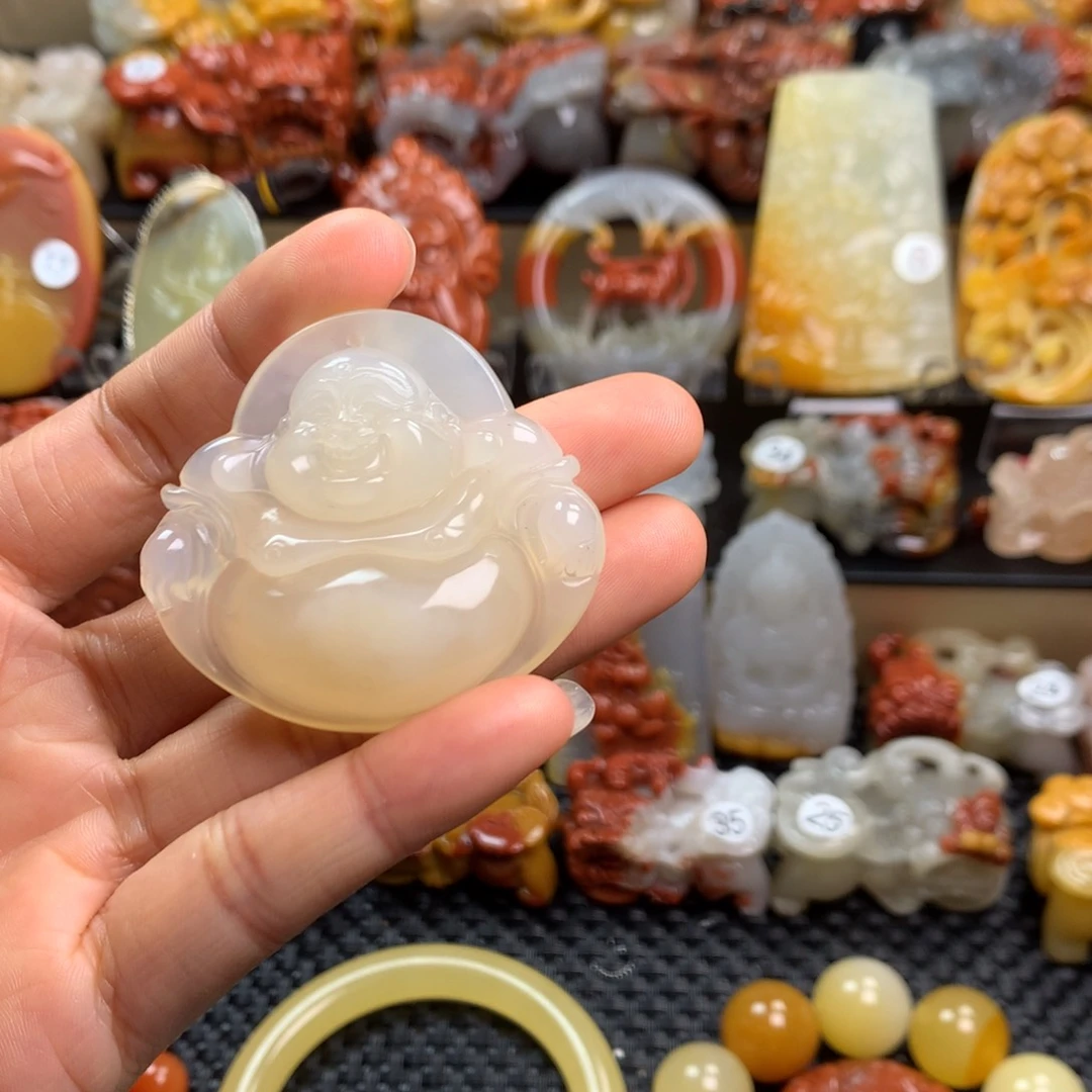 石英质玉（黄龙玉）挂件未镶嵌