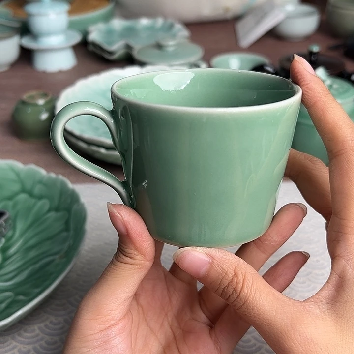 龙泉云间青瓷小米茶器