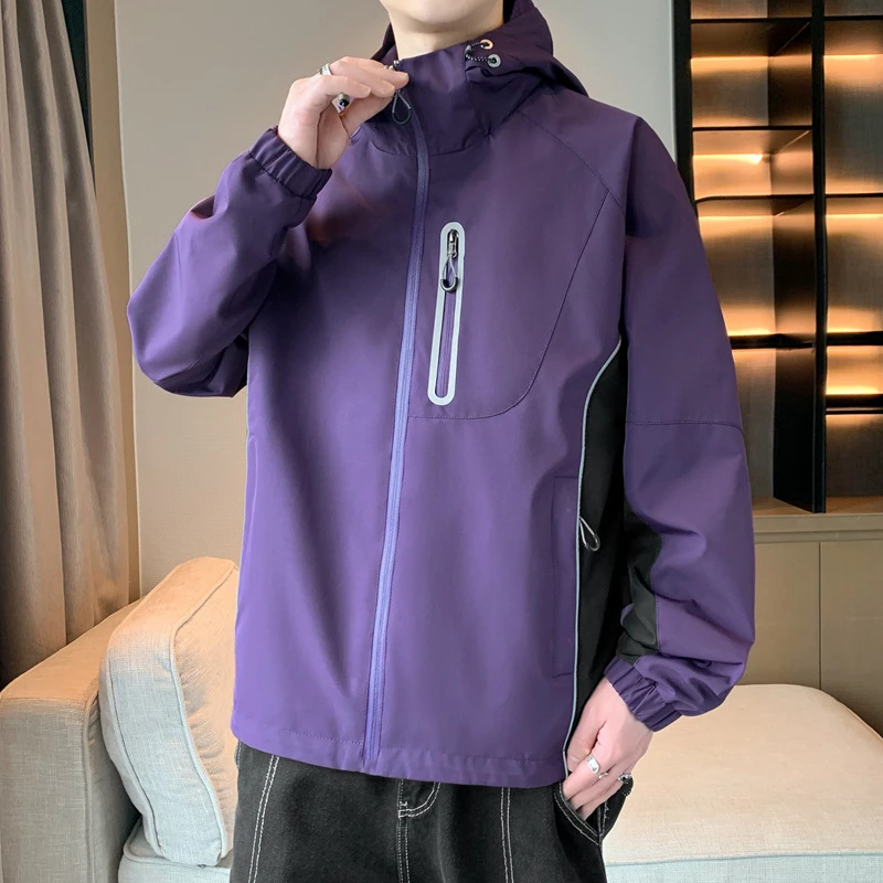 薄款男士夹克衫外套潮爸爸装褂子立领外衣韩版青年上衣服男装休闲